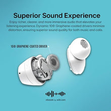 Load image into Gallery viewer, LG xboom Buds by will.i.am, xboom Signature Sound by will.i.am with Graphene Drivers, 3 Mic Active Noise Cancellation, Up to 30 Hours of Battery, IPX4 Water Resistant, White_7224
