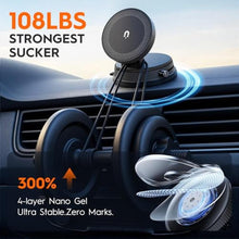 Load image into Gallery viewer, LIBAXIN Magnetic Car Phone Holder for MagSafe, 15W Wireless Charging, 360 Adjustable Dashboard Mount, Compatible with iPhone 12-17 &amp; Android (Black)_2230
