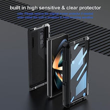 Load image into Gallery viewer, Libeagle Compatible with Samsung Galaxy Z Fold 4 Case with Metal Bumper Premium Rugged Heavy Duty Shockproof Protective [S Pen Holder] [Hinge Protection] [Screen Protector] Stand Cover 5G 2022-Black_7771
