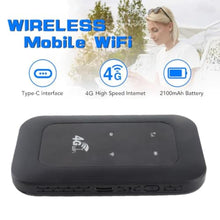 Load image into Gallery viewer, LICAEVEY 4G Portable WiFi Hotspot, 300Mbps High Speed Mobile Router with SIM Card Slot and Indicator Display, 10h Battery for Travel, Supports 10 Devices, for Travel, Home, Gaming, Black_1660
