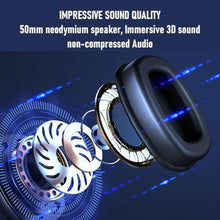 Load image into Gallery viewer, LICAEVEY Wireless Gaming Headset for PC Mobile, 2.4GHz Bluetooth 5.4 Headphones with Noise Canceling Mic, 50mm Driver 7.1 Surround Sound RGB Light, 50-Hour Battery for Gaming Music (Black and White), BlackandWhite_2252
