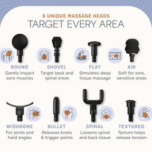 Load image into Gallery viewer, Lifepro Massage Gun - Percussion Muscle Massager for Athletes with 8 Massage Heads and 5 Speed Settings - Deep Tissue Back and Muscle Massage Gun for Recovery, Black_8056
