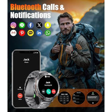 Load image into Gallery viewer, LIGE Men's 1.73" AMOLED 900mAh BT 110+ Sports Mil Black, GunmetalBlack_2165

