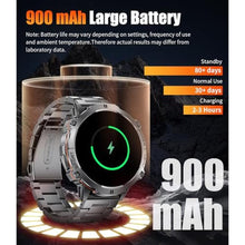 Load image into Gallery viewer, LIGE Men's 1.73" AMOLED 900mAh BT 110+ Sports Mil Black, GunmetalBlack_2166
