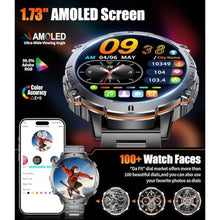 Load image into Gallery viewer, LIGE Men's 1.73" AMOLED 900mAh BT 110+ Sports Mil Black, GunmetalBlack_2167
