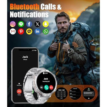 Load image into Gallery viewer, LIGE Men's 1.75" AMOLED 900mAh BT 110+ Sports Compass Baro Silver, SilverStainlessSkyBlue_803
