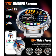 Load image into Gallery viewer, LIGE Men's 1.75" AMOLED 900mAh BT 110+ Sports Compass Baro Silver, SilverStainlessSkyBlue_805
