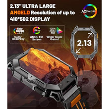 Load image into Gallery viewer, LIGE Smart Watch with 1000 mAh Battery, 2.13" AMOLED Full Touch Screen Military Smart Watches for Men with Make/Answer Call/110 Sports Modes/5ATM Waterproof Watch/Sleep Monitor, iOS Android_157
