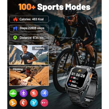 Load image into Gallery viewer, LIGE Smart Watch with 1000 mAh Battery, 2.13" AMOLED Full Touch Screen Military Smart Watches for Men with Make/Answer Call/110 Sports Modes/5ATM Waterproof Watch/Sleep Monitor, iOS Android_158
