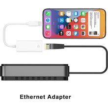 Load image into Gallery viewer, Lightning to Ethernet Adapter, [MFi Certified] Lightning to RJ45 Ethernet LAN Network with Connector Compatible with iPhone 14/13/12/11/iPad/iPod Models,Supports 100Mbps High Speed,Plug and Play, White_63
