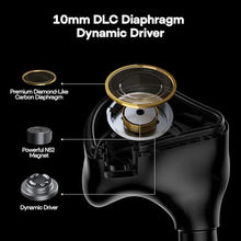 Load image into Gallery viewer, Linsoul 7HZ G1 in-Ear Monitor, 10mm DLC Diaphragm Dynamic Driver IEM Earphone, Wired Gaming Earbuds with Detachable OFC Silver-Plated Cable for Musician Audiophile (3.5mm with Mic, Black)_4075
