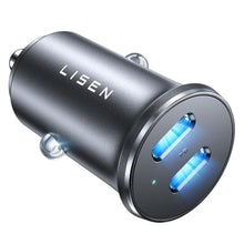 Load image into Gallery viewer, LISEN 90W USB C Car Charger USB C Fast Charge, 45W PD&amp;QC 3.0 Fast Car Charger for iPhone 17 Pro Max 16 15 Pro, Cigarette Lighter USB Charger Adapter for Samsung S26 S25, Android [Metal&amp;Mini] Sockets_1
