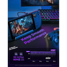 Load image into Gallery viewer, LISEN Docking Station for ASUS ROG ALLY X &amp; Steam Deck &amp; Lenovo Legion GO, Dual Cooling Fan [Zero Distraction] ROG ALLY Dock Station with 4K@60Hz,USB 3.0*3, PD100W and Ethernet Fit For Steam Deck OLED, Grey_7644
