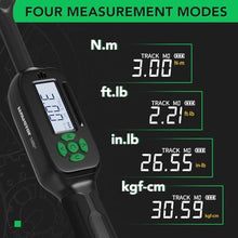 Load image into Gallery viewer, LLAVETOR 3/8 Inch Digital Torque Wrench, 2.2-44.3 Ft-lbs/3-60Nm, Buzzer and LED Notification, Small Electronic Torque Wrench for Motorcycles, Black_6423
