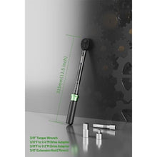 Load image into Gallery viewer, LLAVETOR 3/8 Inch Pound Torque Wrench, 3/8 Drive Torque Wrench, 3.69-44.25 ft.lb, 3% Accuracy, Dual-Direction, 72 Tooth, Black_5325
