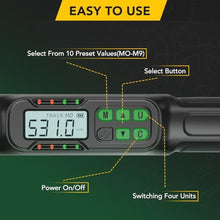 Load image into Gallery viewer, LLAVETOR Digital Torque Wrench 3/8 Drive, 2.2-44.3 ft-lbs,Inch Pounds Electric Wrench, Torque Wrenches, Snap on Wench for Bicycle &amp; Moto Maintenance, Black_5474

