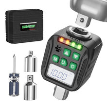 Load image into Gallery viewer, LLAVETOR Digital Torque Wrench Adapter Set 1/2" Drive,Electric Wrenches,Snap on Digital Inch Pound Torque Wrench,1/4",3/8" Torque Adapter for Car,Motorcycle &amp; Automotive (5-99.5 Ft-lb/6.75-135 Nm), Brushed_1
