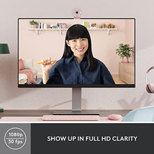 Load image into Gallery viewer, Logitech Brio 300 Full HD Webcam, auto Light Correction, Noise reducing mic, Privacy Shutter, USB-C, Works with Microsoft Teams, Google Meet, Zoom, for Streaming and Video Calling - Rose_86
