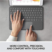 Load image into Gallery viewer, Logitech Combo Touch for iPad (7th, 8th and 9th Generation) Keyboard case with trackpad, Wireless Keyboard, Smart Connector Technology - Graphite_2853
