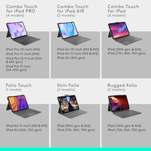 Load image into Gallery viewer, Logitech Combo Touch for iPad (7th, 8th and 9th Generation) Keyboard case with trackpad, Wireless Keyboard, Smart Connector Technology - Graphite_2856
