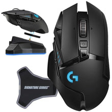 Load image into Gallery viewer, Logitech G502 Lightspeed Wireless Gaming Mouse | Hero Sensor, 25,600 DPI, 11 Programmable Buttons, Tunable Weights, Onboard Memory, PC/Mac | with Signature Series Charging Dock, Black_1
