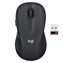 Load image into Gallery viewer, Logitech M510 Wireless Mouse, 2.4 GHz with USB Unifying Receiver, 1000 DPI Laser-Grade Tracking, 7-Buttons, 24-Months Battery Life, PC/Mac/Laptop - Graphite_1
