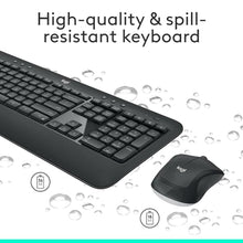 Load image into Gallery viewer, Logitech MK540 Advanced Wireless Keyboard and Mouse Combo for Windows, 2.4 GHz Unifying USB-Receiver, Multimedia Hotkeys, 3-Year Battery Life, for PC, Laptop, Black_252
