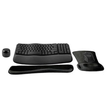 Load image into Gallery viewer, Logitech MK670 Comfort Wave Wireless Keyboard &amp; Mouse Combo Home Office Active Lifestyle Modern Bundle with Special Edition Micro Portable Wireless Bluetooth Speaker, Gel Wrist Pad &amp; Gel Mouse Pad, BlackMarble_1
