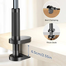 Load image into Gallery viewer, Long Gooseneck Holder for Kindle Reading in Bed Works with Thick Case, Black_220
