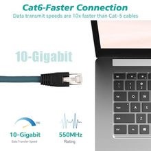 Load image into Gallery viewer, Lonlonty M12 4-Pin D-Code Male to RJ45 Cat6 Cable, 3.3Ft, 10Gbps, MMaleStraight_1165
