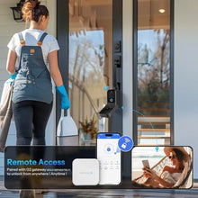 Load image into Gallery viewer, LOQRON Smart Key Lock Box - Advanced Fingerprint Recognition, TTLock Control, Manual Keys, Access Card - Weatherproof, Wall Mounted &amp; Door Hanging for Home, Airbnb, Realtor and Office, Black_6095
