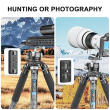 Load image into Gallery viewer, Low Profile Ball Head 55mm Tripod Ball Head Panoramic Tripod Head, CNC All Metal Tripod Camera Head for Tripods, WEYLLAN CH55 with Mlok Rail Arca Swiss Quick Release Plate, Max Load 88lbs/40kg, Black_4996

