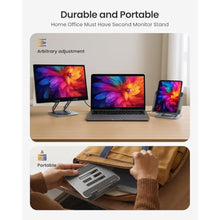 Load image into Gallery viewer, LOXP Adjustable Tablet Stand, 360 Rotating iPad Stand with Heavy-Duty Base, Gray_968
