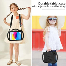 Load image into Gallery viewer, LTROP Kids Case for iPad 11th Generation (A16) 2025 / 10th Generation(10.9 Inch, 2022) with Shoulder Strap, Durable Light Weight Handle Stand Child-Proof Bumper Case for iPad 11th/10th Gen, Black_8460
