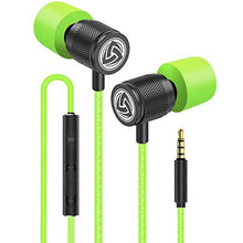 Load image into Gallery viewer, LUDOS Ultra Wired Earbuds in-Ear Headphones, 5 Years Warranty, Earphones with Microphone, Noise Isolating Ear Buds, Memory Foam for iPhone, Samsung, School Students, Kids, Women, Small Ears - Green_1
