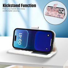 Load image into Gallery viewer, LUMARKE for iPhone 16 Pro Case Wallet with Card Holder - Detachable Flip Folio Cover - RFID Blocking 4 Card Slots - Premium Leather Magnetic Kickstand - Protective Phone Case, Cute Butterflies, CuteButterflies_1065
