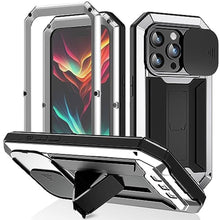 Load image into Gallery viewer, Lunivop for iPhone 15 Pro Max Case Heavy Duty Protection Rugged Screw Full Body Military Grade Metal Rubber with Stand Hard Built in Screen Protector Phone for iPhone 15 ProMax Case Silver_1
