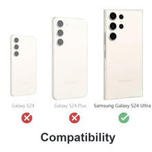 Load image into Gallery viewer, Lunivop for Samsung Galaxy s24 Ultra Case TPU Frame &amp;Back PU Leather Cover Slim Silicone Funda para S 24 Ultra 6.8 '' 5G 2024 Shockproof Best S24Ultra Phone Cases Black_3694
