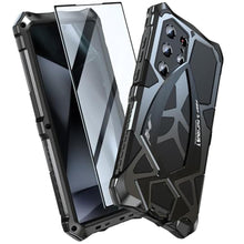 Load image into Gallery viewer, Lunivop for Samsung Galaxy S25 Ultra Case 6.9 '' Metal Hard Phone Case Cover Case para Screw with Camera Protection Heavy Duty metalicas Military Grade Black_3682
