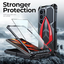 Load image into Gallery viewer, Lunivop for Samsung Galaxy S26 Ultra Case Metal Heavy Duty Black Red, BlackRed_925
