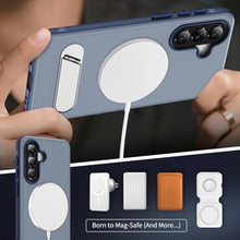 Load image into Gallery viewer, Lunivop Phone Case Compatible with Samsung Galaxy A57 Case 6.7'' Compatible with Magsafe Built-in Metal Stand Military - Grade Protector Magnetic Cover for A57 6.7 inch (Blue)_1498
