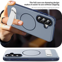Load image into Gallery viewer, Lunivop Phone Case Compatible with Samsung Galaxy A57 Case 6.7'' Compatible with Magsafe Built-in Metal Stand Military - Grade Protector Magnetic Cover for A57 6.7 inch (Blue)_1499
