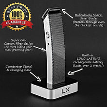 Load image into Gallery viewer, Luxitude Hair Trimmer and Body Groomer for Men, 4 Attachments, Cordless, SilverCarbonFiber_8106
