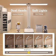 Load image into Gallery viewer, LuxLumin Blue Desk Lamp for Home Office,Portable Small Desk Lamp with 3 Lighting Modes, Battery Operated Rechargeable Desk Light for Kids, Reading,Studying,Dormitory,Blue_6982
