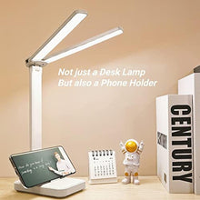 Load image into Gallery viewer, LuxLumin Blue Desk Lamp for Home Office,Portable Small Desk Lamp with 3 Lighting Modes, Battery Operated Rechargeable Desk Light for Kids, Reading,Studying,Dormitory,Blue_6984
