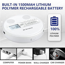 Load image into Gallery viewer, M-Amazup CD Player Portable, Rechargeable Portable CD Player with Dual Speakers and Anti Skip,CD,Dual Bluetooth,FM Transmission,USB,AUX,LCD Display,Sensitive Button,Repeat,10 Speeds for Home Car White_5602
