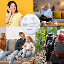Load image into Gallery viewer, M-Amazup CD Player Portable, Rechargeable Portable CD Player with Dual Speakers and Anti Skip,CD,Dual Bluetooth,FM Transmission,USB,AUX,LCD Display,Sensitive Button,Repeat,10 Speeds for Home Car White_5603
