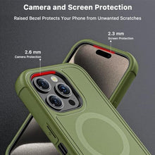 Load image into Gallery viewer, M MYBAT PRO Maverick Series for iPhone 15 Pro Max Case with Belt Clip Holster,[Compatible with Magsafe] w/Screen Protector, Anti-Drop,Shockproof,with 360Rotating Kickstand,Heavy Duty Protection, ArmyGreen_7572

