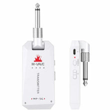 Load image into Gallery viewer, M-VAVE WP-5G Wireless Guitar System, 5.8GHz Wireless Guitar Transmitter Receiver, Rechargeable Wireless Guitar with 24bit/48kHz Audio, 5.6ms Low Latency, 8H Battery, 4 Channels, WPGWhite_1
