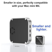 Load image into Gallery viewer, Mac mini M4 Dock | 6-Port Mac mini Hub with Dual 10Gbps Adapters, 2 * 10G USB-C, 2 * 10G USB-A/SD TF 3.0 Card Reader | High-Speed Data Transfer &amp; Multi-Device Connectivity for Mac mini M4 and M4 Pro, Silver_1898
